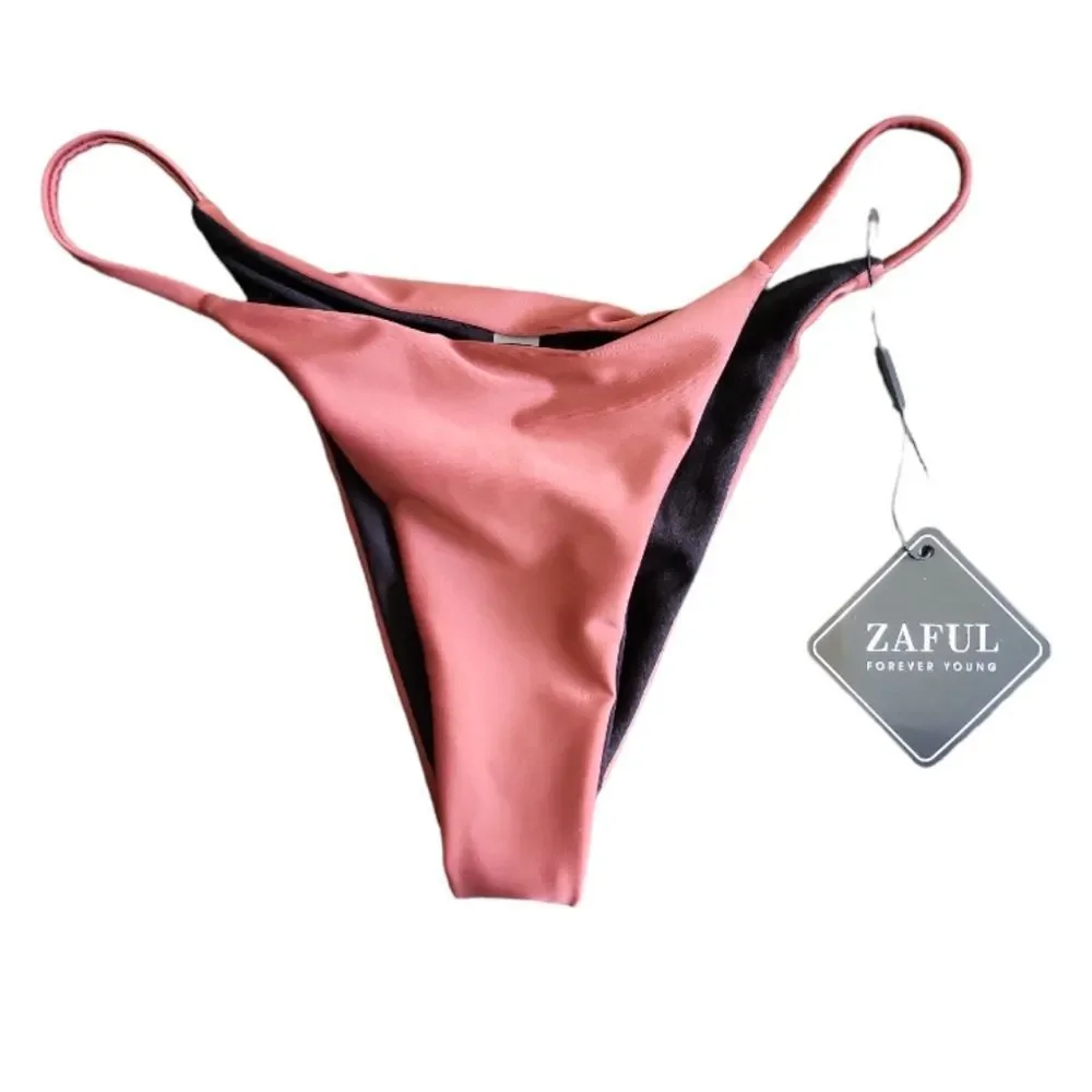 ZAFUL Burgundy 2-Piece NWT Triangle String Bikini Size‎ M